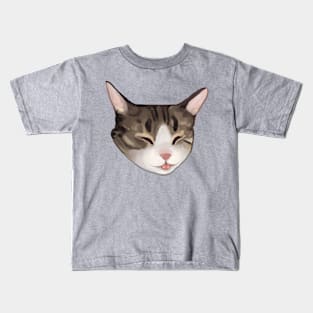 oil painting of a tabby cat Kids T-Shirt